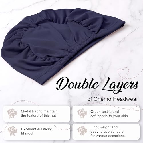 Zhengmy Soft Chemo Headwear Sleeping Cap for Women - Classic Color, Pack of 12