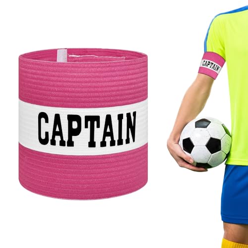 Adjustable Soccer Captain Armband - Pink Elastic Arm Band