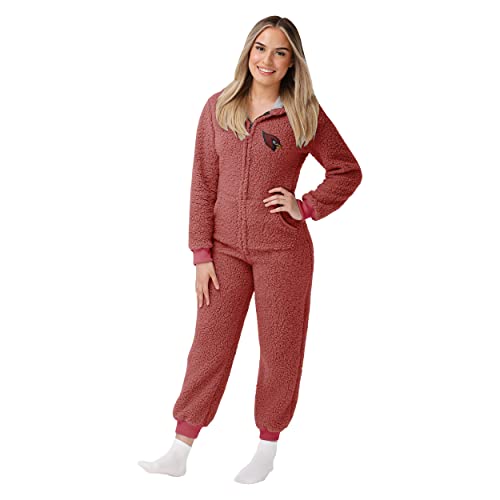 Arizona Cardinals Sherpa One-Piece Lounge Pajamas - Medium