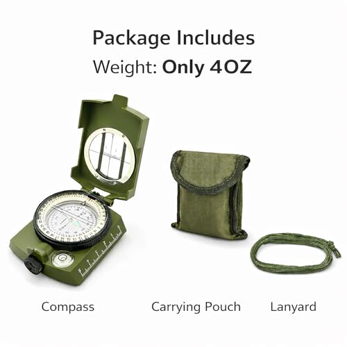 Durable Lensatic Compass for Camping & Outdoor Navigation
