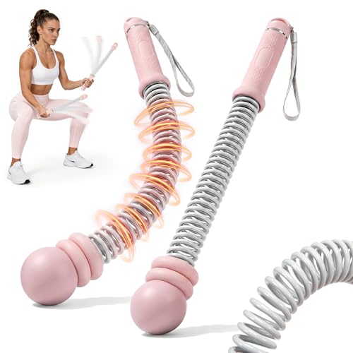 Ropeless Battle Ropes for Home Gym - Adjustable Cordless Pink