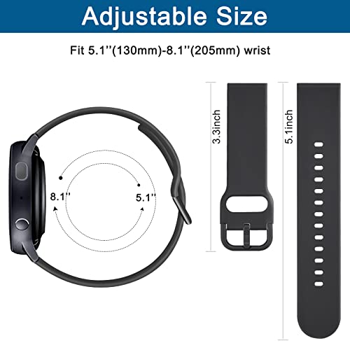20mm Soft Replacement Sport Strap for Amazfit Watches - Black