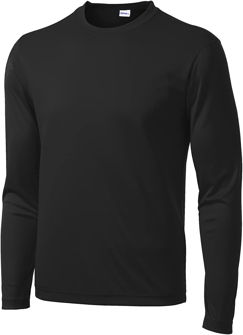 Skiennix Men's Long Sleeve Athletic Shirt - Moisture Wicking UV Protection for Workout & Hiking