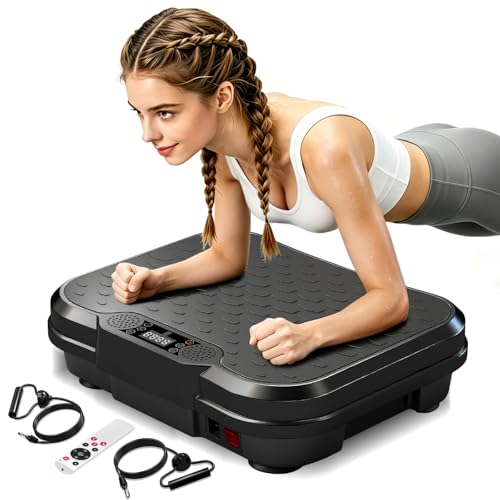 Vibration Plate Exercise Machine for Weight Loss - Black