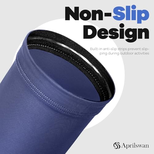 UV Protection Cooling Arm Sleeves - 2 Pairs Black & White