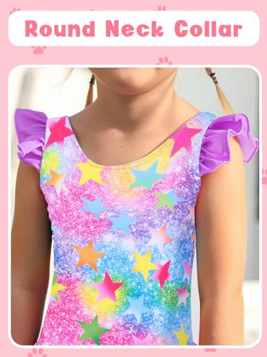 Ruffle Mermaid One-Piece Swimsuit for Toddler Girls 2-7Y