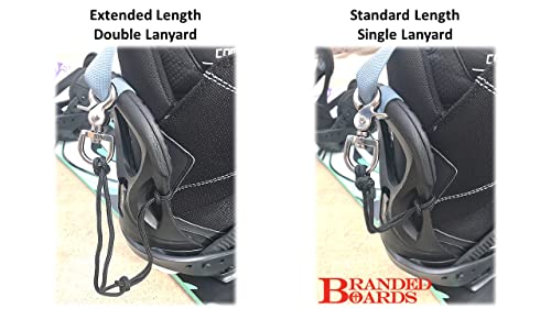 Snowboard Safety Leash Cord Clip - 1 Pack with Snap Hook
