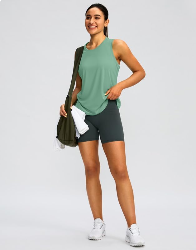 Skiennix Women's Racerback Workout Tank Tops - Sleeveless Loose Fit Yoga & Running Shirts
