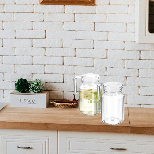 2-Pack Glass Water Pitcher Lids - Anti-Splash Plastic Covers