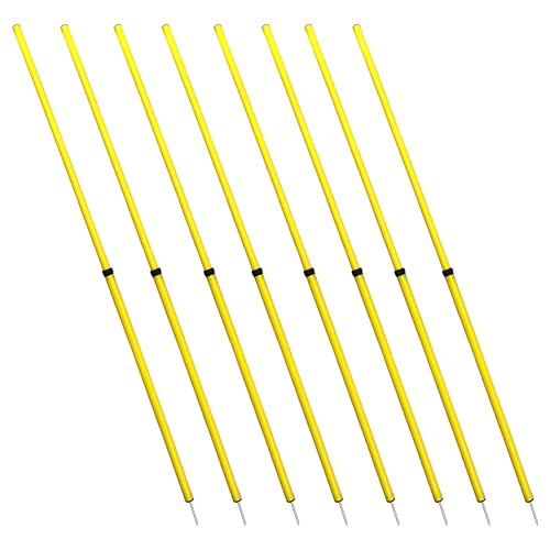 Soccer Agility Poles Set - 8 Adjustable Telescopic Training Poles