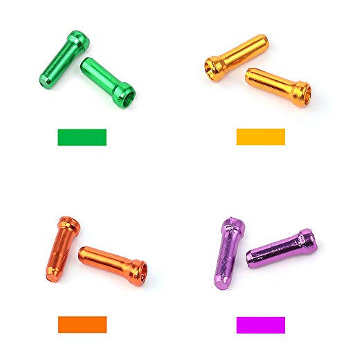 Bike Cable End Caps Crimps - Mixed Color Pack of 64 Pieces