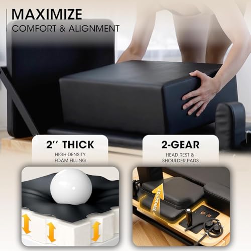 Wooden Pilates Reformer Machine with Jump Board & Accessories