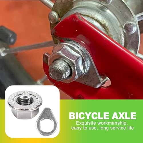 24PCS Bicycle Axle Nut and Safety Washer Kit - M8 M9.5 M10