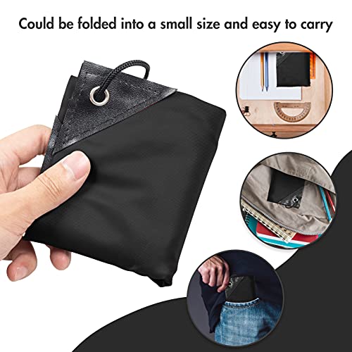 6 Pack Black Drawstring Bags - Lightweight Cinch Sacks for Sports & Travel