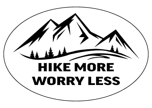 Hike More Worry Less Sticker Decal - Perfect for Cars & Trucks