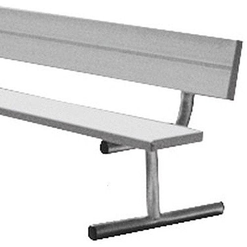Surface Mount Bench with Back - 7.5 Foot Aluminum