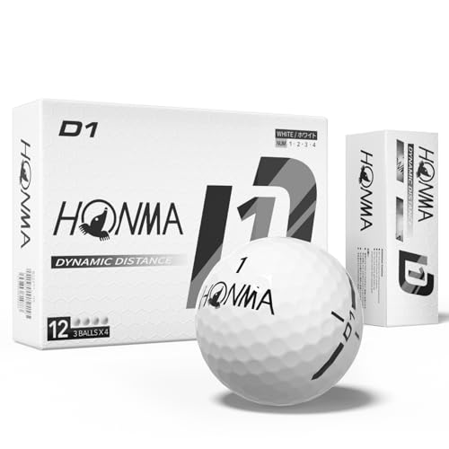 D1 Distance Golf Balls - White - 1 Dozen, Low Compression, High-Speed Core
