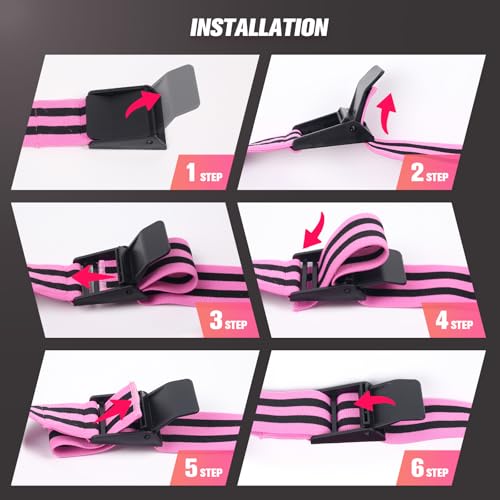 Adjustable Blood Flow Restriction Bands for Glutes & Hips - Pink