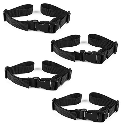 Adjustable Chest Strap Backpack Belt with Buckle - Black