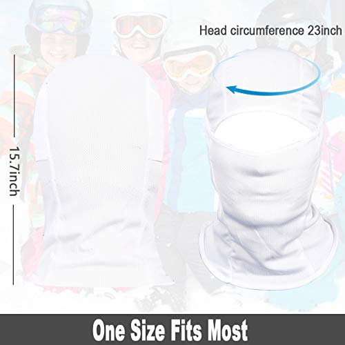 Lightweight UV Balaclava Ski Mask for Men & Women - New White