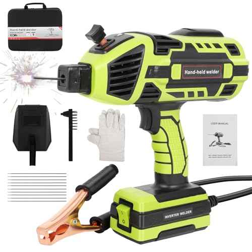 Handheld Welder Machine, 110V IGBT Inverter Portable Welding Machine with 6 Variable Current Adjustment 20-120Amp Welding Output Portable ARC Welder for 1/16"-1/8" Welding Rods (Green)
