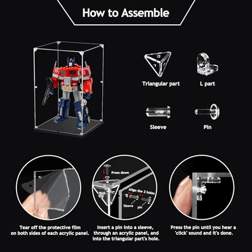 Clear Acrylic Display Case for Collectibles - 14x14x14 Inch