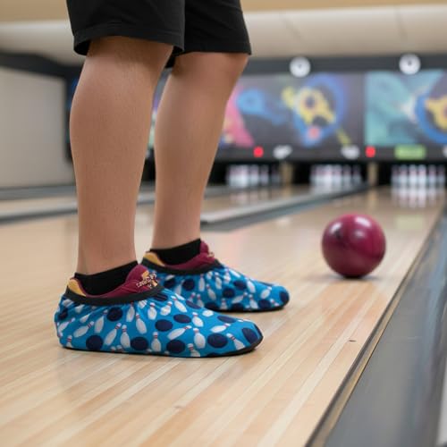Geyoga 2 Pcs Bowling Shoe Covers Protector Multicolor XX-Large Stylish