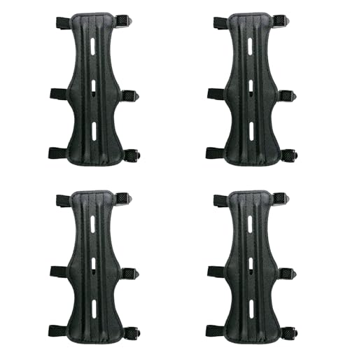 Adjustable Archery Arm Guards - 2 Pack Leather Forearm Protectors