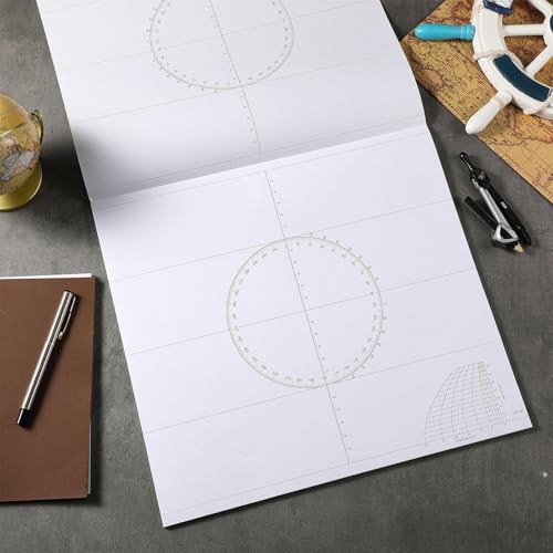50 Pcs Marine Navigation Plotting Sheets 14x12.9 Inch for Boat Charts