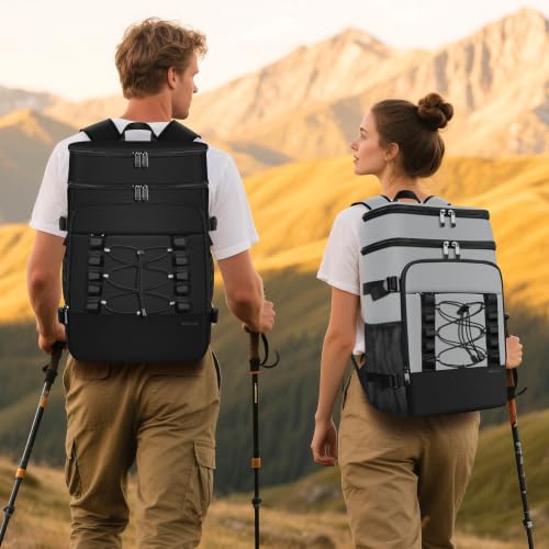 MIYCOO Cooler Backpack 28L - Insulated 40-Can Backpack Cooler (Black)