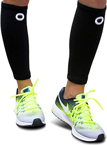 Crucial Compression Calf Sleeves for Men & Women, Support & Recovery, Small/Medium Black