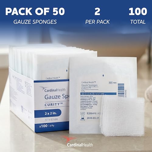 Curity Sterile Gauze Sponges 2" x 2" - Pack of 100
