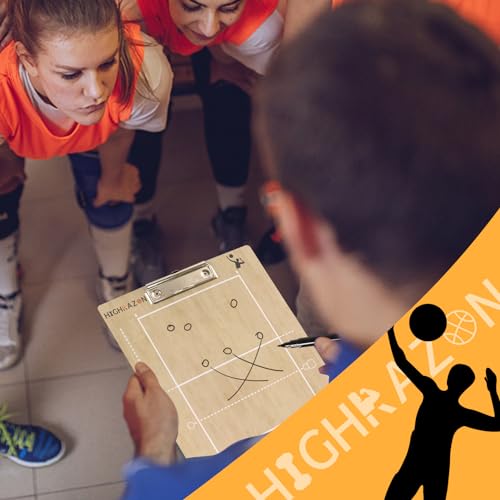 Volleyball Coaches Clipboard - Double-Sided Dry Erase Board - Burlywood
