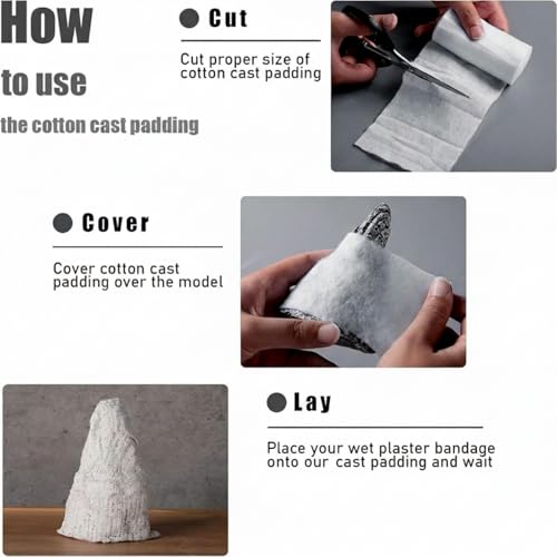 Nuanchu 12 Rolls Medical Cotton Cast Padding Plaster Cloth(2 Inch X