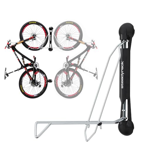 Vertical Bike Wall Rack - Swivel Mount for 24-29 in Wheels - Chrome 1-Pack