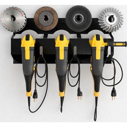 SOYEEZE Angle Grinder Holder, Angle Grinder Tool Stand for Milwaukee/Dewalt 1 Pack, Tool Storage Rack, Wall mount Bracket for Cutters Polishers, Garage and Workspace