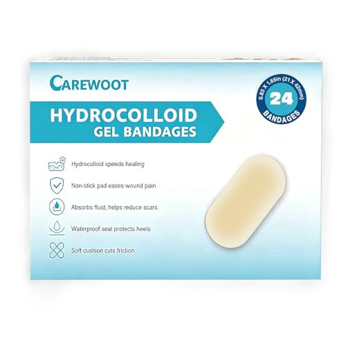 24 Pack Advanced Hydrocolloid Gel Bandages of Cushioning Coverage