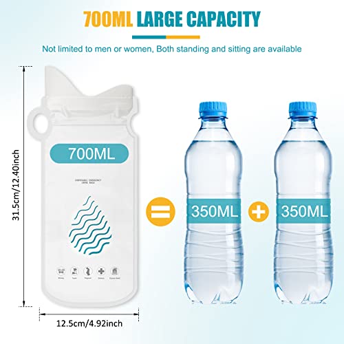 700cc Disposable Urine Bags - 12 Pack for Camping & Travel