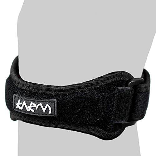 Patella Support Strap - Knee Band for Pain Relief - Black, Regular Size