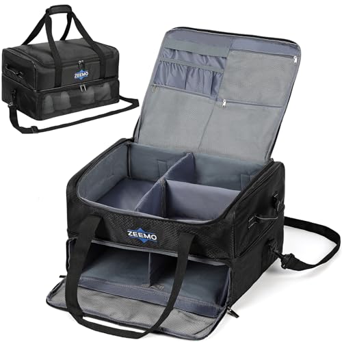 Golf Trunk Organizer with Dual-Layer Car Storage and Removable Panels