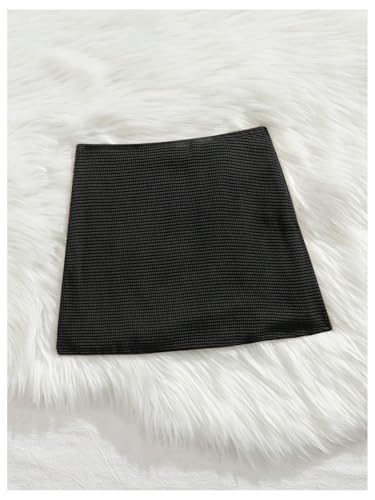 Women's Swimsuit Coverup Mini Skirt - Black Knit, Small