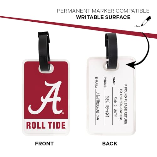 Acrylic Luggage Tag ID - Alabama Crimson Tide - 2 Pack