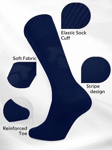 Baseball Socks and Belt Combo for Youth Boys - Navy, 8-12 Years