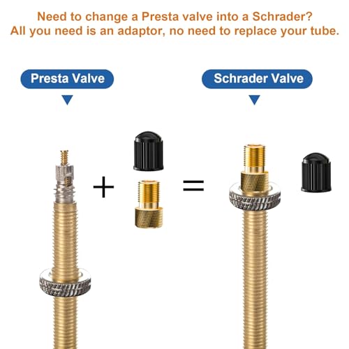 18-Piece Presta to Schrader Valve Adapter Kit with Pump Needles and Caps