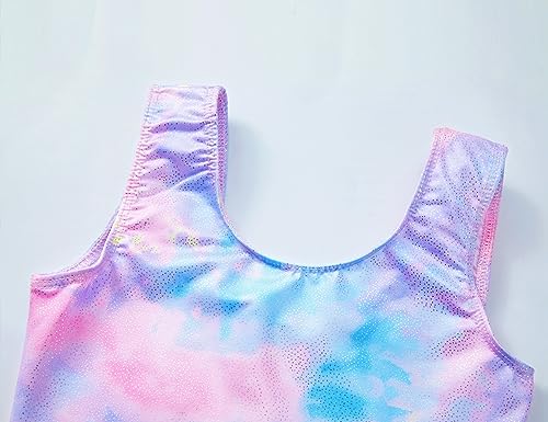 Girls Tie Dye Ballet Leotard Dress with Skirt - 6-7 Years