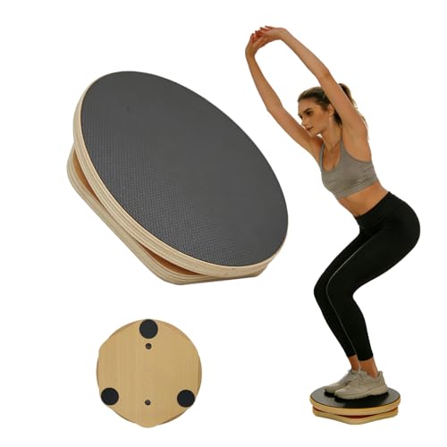 Wooden Twister Board - 12 Inch Waist Twisting Disc for Core Strength