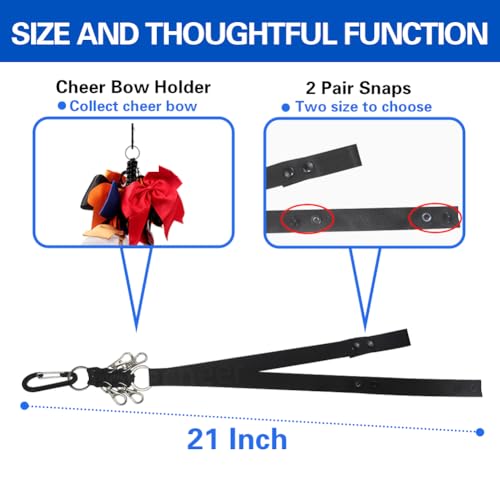 Pom Pom Holder for Cheerleaders - Black - 1 Pack