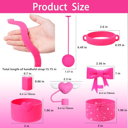 Silicone Accessories Set for Stanley Cup - 7PCS Rose