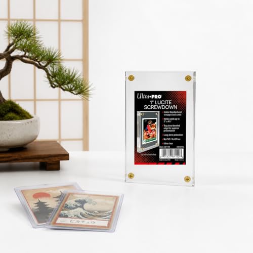 1" Thick Clear Acrylic Trading Card Holder with Screw Closure