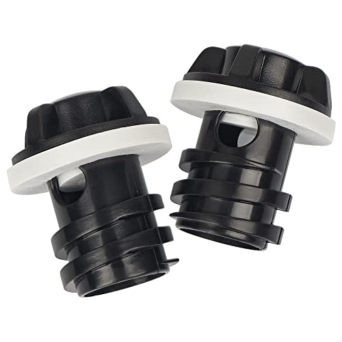 Cooler Drain Plug Replacement - 2 Pack for Yeti & RTIC - Black